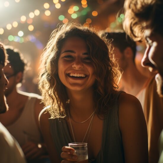 Ensemble de personnes qui boivent un verre